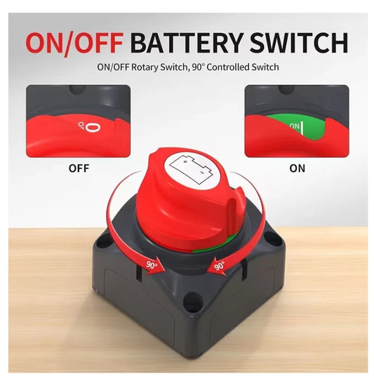 battery Switch Isolator Cut Off Kill for Knob Marine Truck Camper Boat 12V 600A