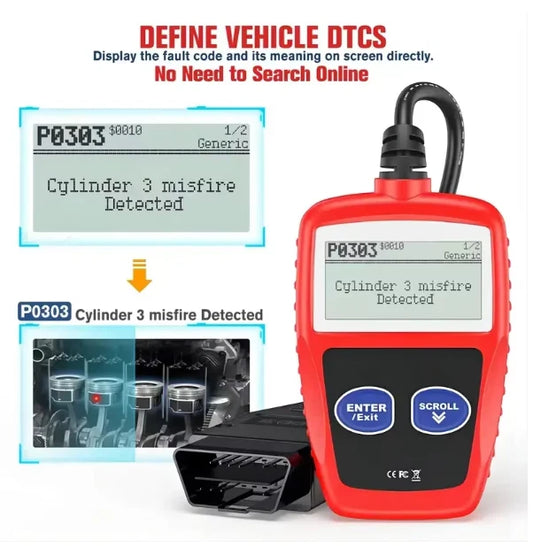 OBD2 Scanner OBD Code Reader Car Check Engine Automotive Fault Diagnostic Tool